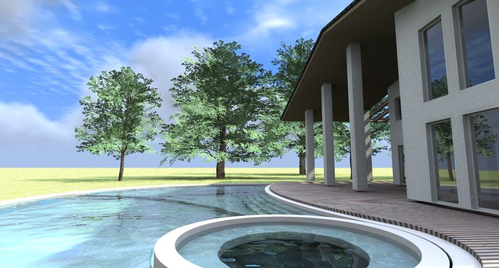 villa con piscina idromassaggio