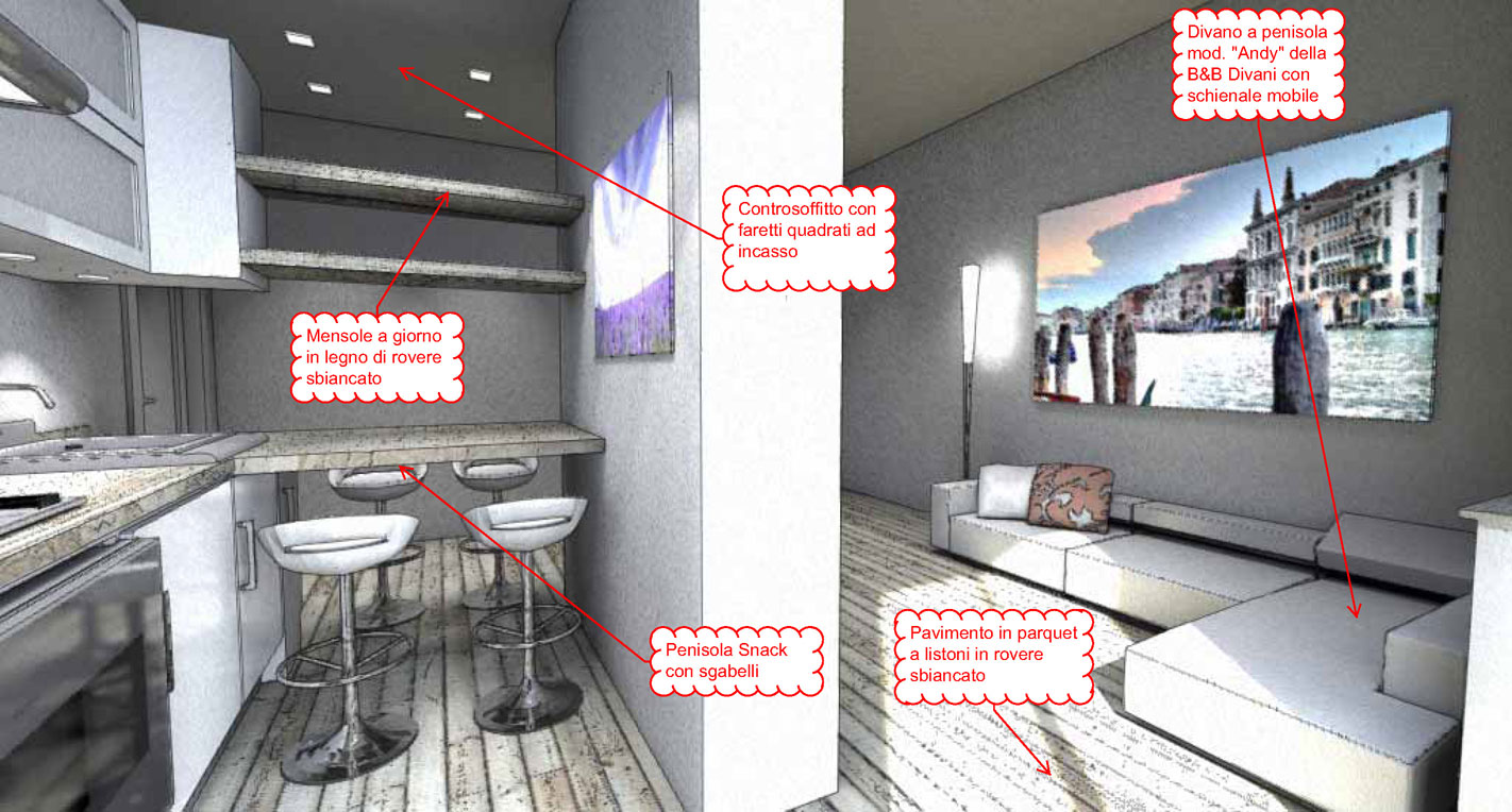 Interior Design Piccola Zona Living 20 Mq Esempi Progetti Online