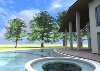 villa con piscina idromassaggio