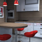 Esempio progetto ristrutturazione appartamento: cucina pensisola snack stondata