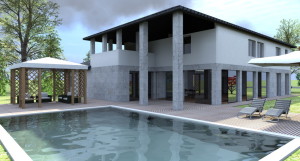 Esempio progetto on-line villa - piscina e gazebo