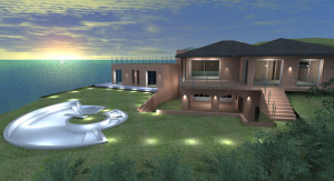 Esempio progetto on-line villa - studio illuminotecnico esterno