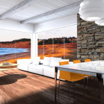 Interior Design di Zona Living Moderna con Vista Mare